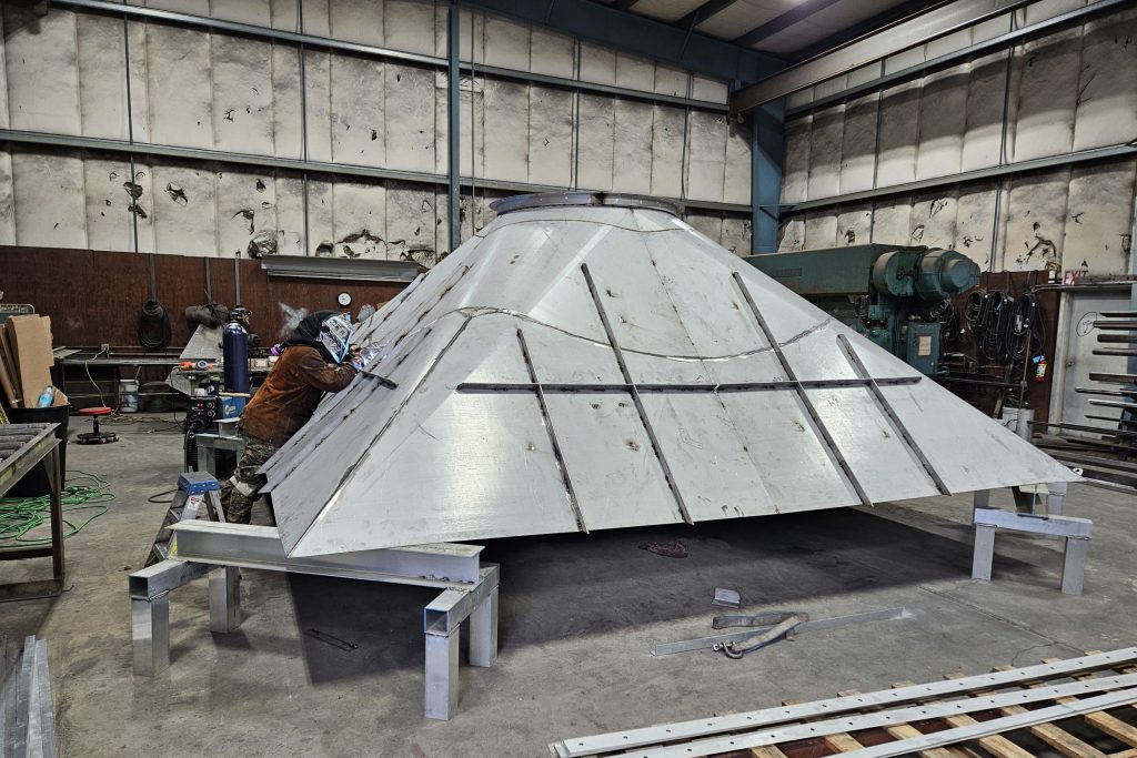 Large Industrial Stainless Square-To-Round